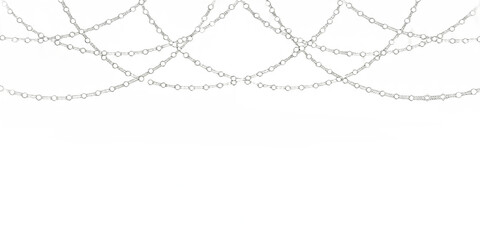 Abstract image featuring a chain like structure with digital artifacts and distorted colors created with generated ai