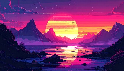 Retro pixel-art glitch loop with corrupted visuals, static noise and flickering effec