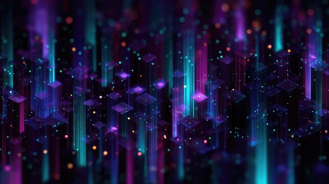 Digital data network transferring information technology concept