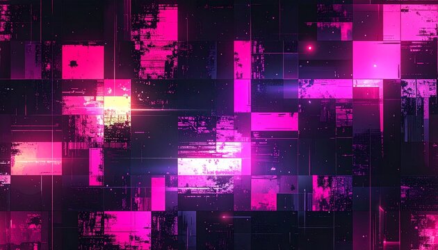 retro, abstract, pixel, noise, static, 8bit, vintage, background, pink, square, digital, pattern, aesthetic, texture, neon, animation, glitch, technology, modern, futuristic, graphic, screen, colorful