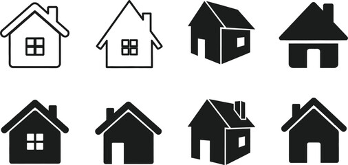 set of house icons