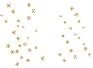 Scattered golden starburst shapes on a Transparent background creating a celestial or abstract pattern . PNG