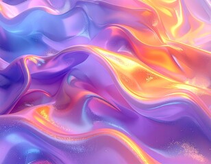 4k seamless loop Iridescent gradient texture blending pastel purple, orange, blue. 