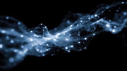 Digital network connecting data points in abstract space