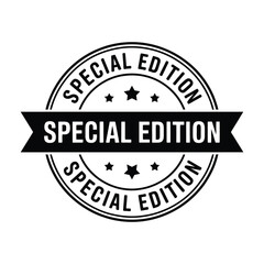 Obraz premium Black and white special edition stamp or seal graphic