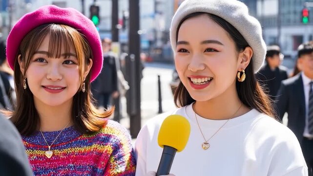 街頭インタビュー・渋谷の若い女性