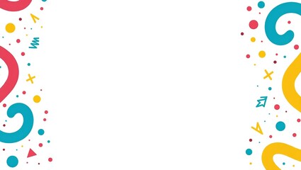 free background with playful fonts featuring bold cursive script and vibrant colorful abstract shapes