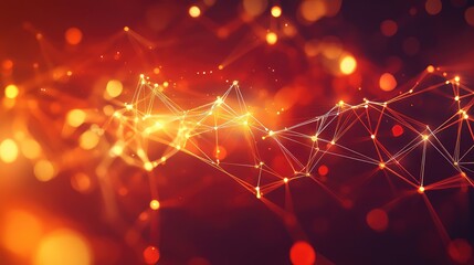 Digital network connections forming a glowing abstract background