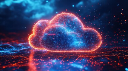 Digital cloud computing network transferring data and information