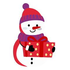 merry christmass, christmass characters for decoration of xmas holidays, collection of christmas icons, happy new year. Vector illustration