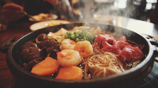 savoring sukiyaki traditional japanese hotpot experience japan food photography culinary delights closeup taste adventure