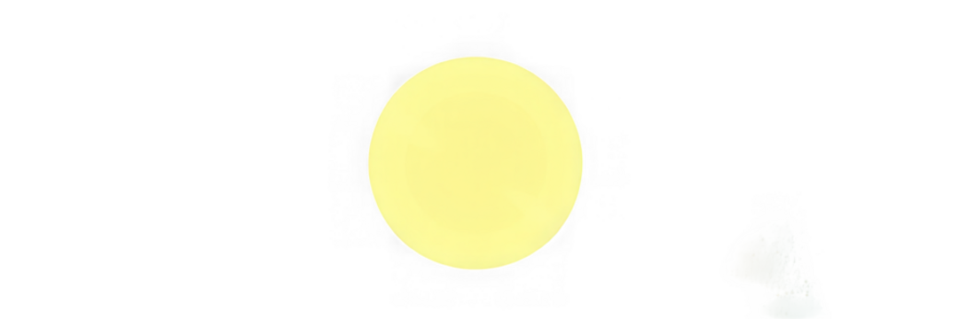 Abstract Yellow Oval Shape on White Background.