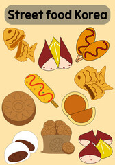 겨울 간식 일러스트 그래픽 요소