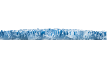 Majestic glacier wall with jagged ice face, shades of blue and white revealing natural layers, powerful symbol of frozen wilderness and raw nature.