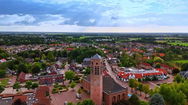 Houses near rural Dutch fields. Small Dutch homes situated at the edge of rural farmland and quiet neighborhoods.