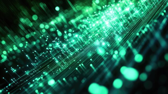 Fiber optics transmitting digital data connections in network