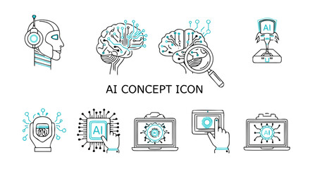 AI Concept Icon Set