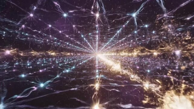 Interdimensional cosmic tunnel with luminous connections