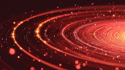 Abstract glowing red energy swirl creating a dynamic vortex