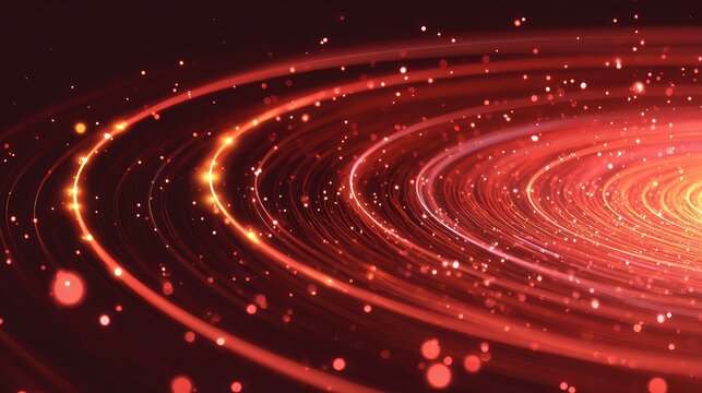 Abstract glowing red energy swirl creating a dynamic vortex
