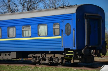 passenger carriage of a train. train travel concept