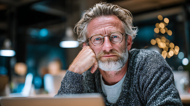 manager, senior, business, office, thinking, decision, computer, laptop, work, corporate, professional, technology, problem, employee, job, focus, leadership, analysis, stress, adult, workplace, manag