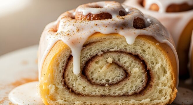  Classic Cinnamon Roll with Glaze - Powered by Adobe