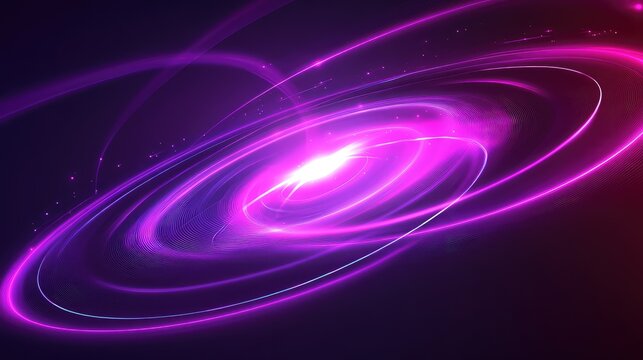 Glowing purple energy light trails forming spiral lines