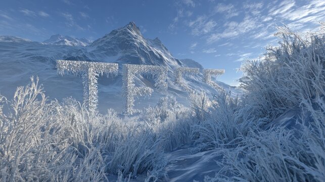 frosty icecoated 2025 text with winter charm ai generated images