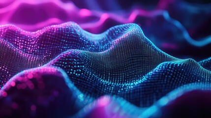 Digital data network connecting waves and particles