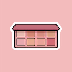 Cute pink makeup palette sticker