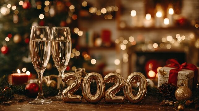 new year 2026 celebration ideas with gifts and festive decorations