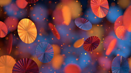 Abstract colorful bokeh shapes
