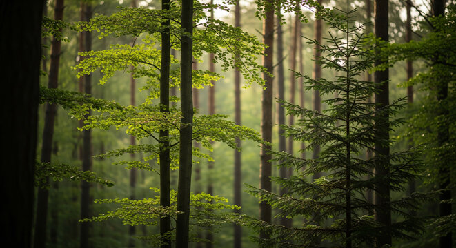 forest in the morning