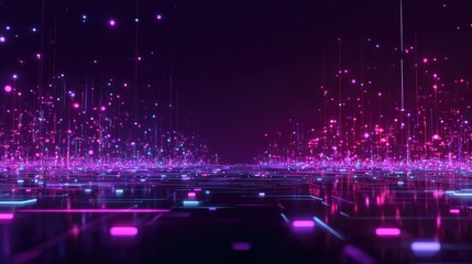 Digital data flowing on technology grid network