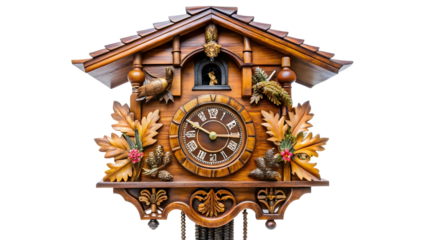 antique clock isolated on white