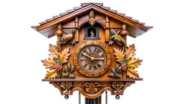 antique clock isolated on white