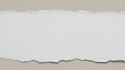 Naklejka premium Torn paper revealing a white background with copy space