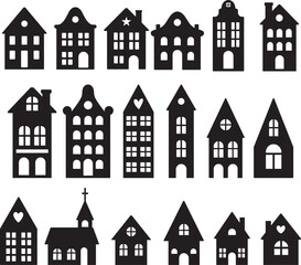 Christmas House On White Background