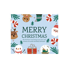 Fototapeta premium Happy Christmas- Merry christmas and happy new year banner template