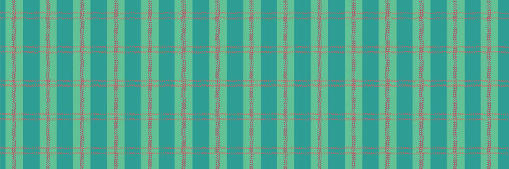 Seamless Green Tartan Pattern with Red Stripes