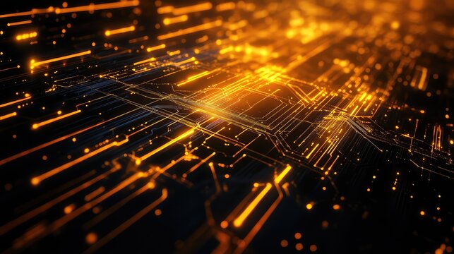 Digital circuit board connecting data and communication network - Powered by Adobe