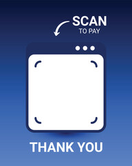 Minimalist Scan To Pay QR Code Template Design