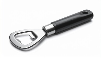 Black swivel connector on white background, industrial utility…