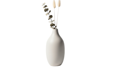 Minimalist Home Decor Vase on White Backdrop PNG Clean
