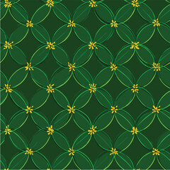 Seamless pattern of minimalist geometric quatrefoil pattern, symmetric interlocking shapes