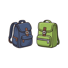 Backpack, Shoulder bag icon logo flat vector design