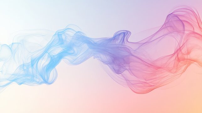 Abstract pastel flowing fluid smoke waves background design