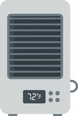 Simple Flat Illustration of a Space Heater for Home Appliance