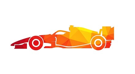 Obraz premium Formula one racing car vector illustration for motorsport and auto racing enthusiasts design concept